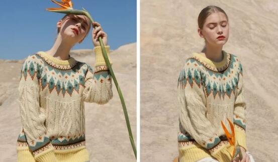 早春穿搭  毛衣+半裙