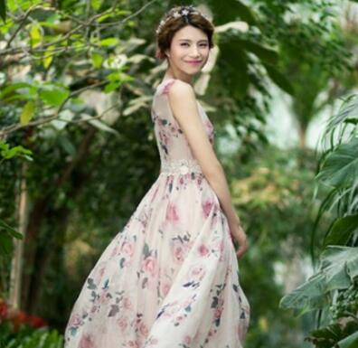 中国风扎染连衣裙 古香雅韵