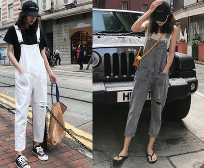 穿上青春无敌的牛仔背带裤 演绎出青春的美好