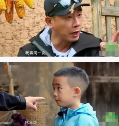 陈小春发火 一脚踢翻孩子手中的饭 明星原来是这样教育孩子的
