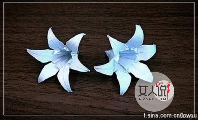 教你一招如何哄孩子开心,百合花的折法告诉你答案