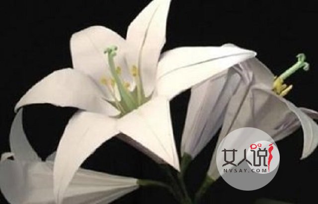 教你一招如何哄孩子开心,百合花的折法告诉你答案