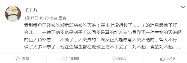毛十八鳗鱼是什么梗 毛十八是谁鳗鱼和杠精引发巨大争议