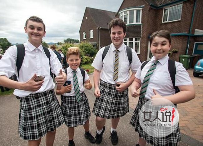 英男生穿裙子上学 背后原因曝光令人傻眼