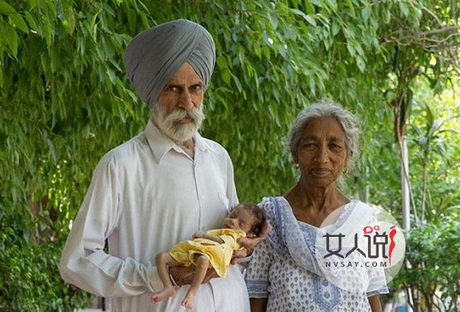 七旬奶奶生第一胎 印度老妪结婚46年初为人母喜忧参半