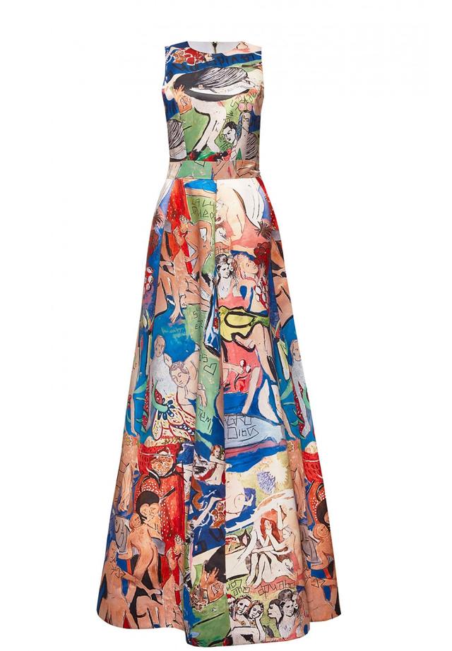 今天穿什么：文艺复兴艺术美不过油画印花裙