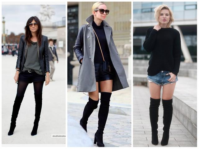 今天穿什么:过膝长靴显瘦不是一点点