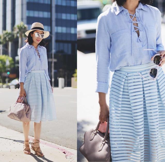 V领算什么 绑带毛衣才时髦