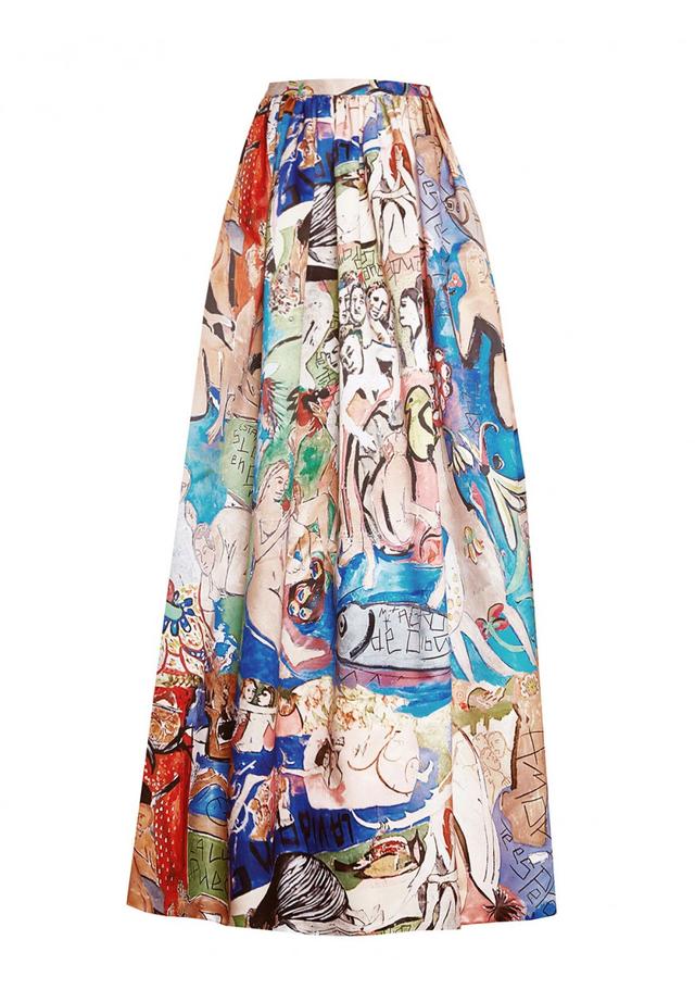 今天穿什么：文艺复兴艺术美不过油画印花裙