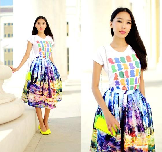 今天穿什么：文艺复兴艺术美不过油画印花裙