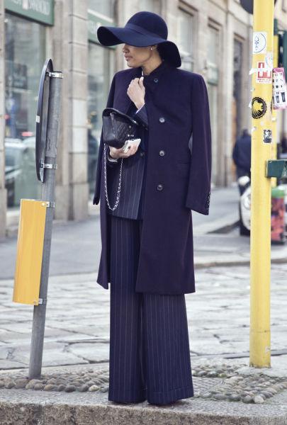 东京街头阔腿裤的N种秋冬搭配法