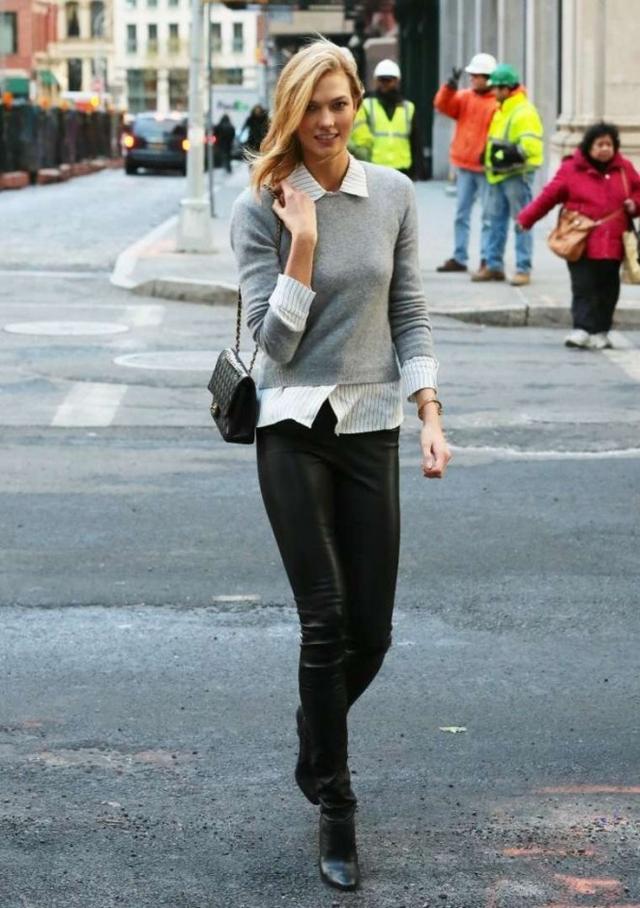 皮裤一点也不俗 我们美着呢!