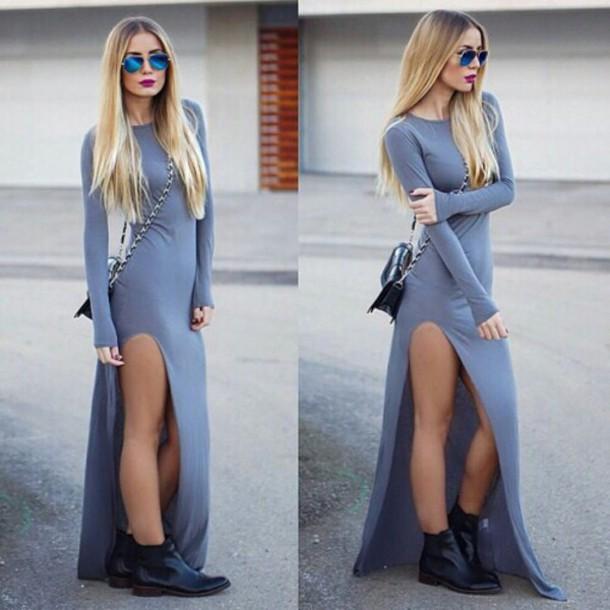 天气渐凉长袖连衣裙让你美腻到秋天