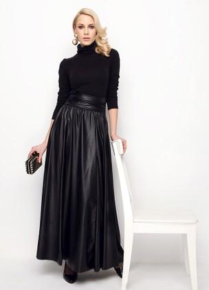 这件涂漆裙配毛衣美翻了