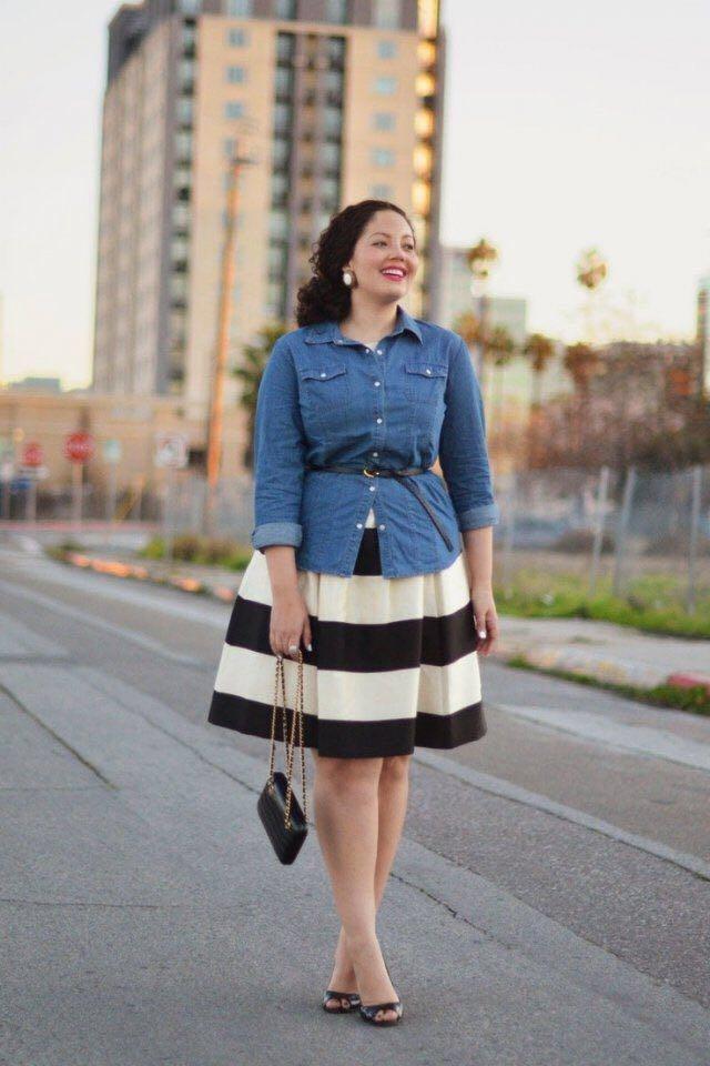 胖妞穿搭有一招