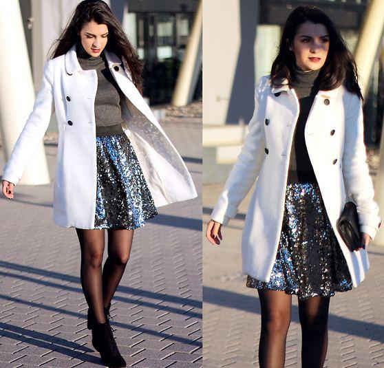 今天穿什么:轻熟女亮片裙怎么搭配?