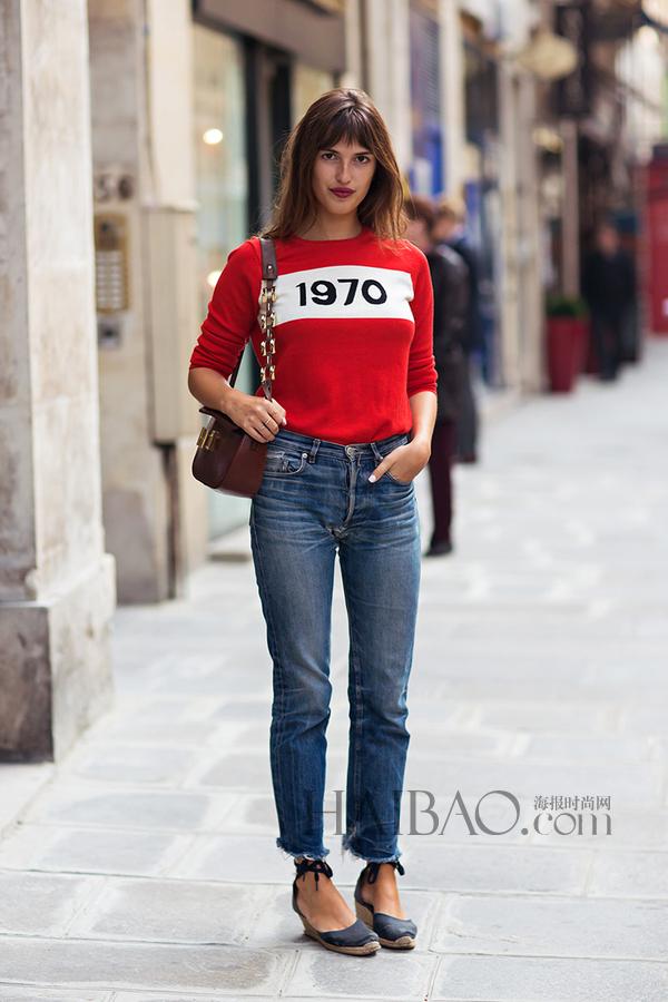 怀旧风直筒毛边牛仔裤Jeans也要玩出型！