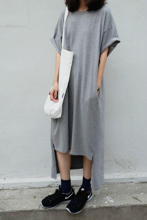 连身长裙配平底鞋帅你一脸