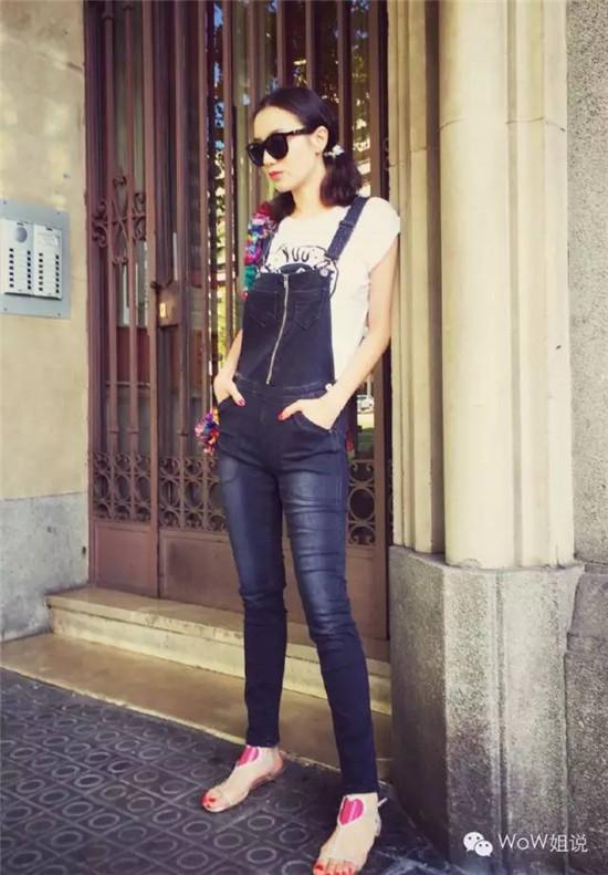 街拍女神宋佳 用短夹克和牛仔裤玩转私服