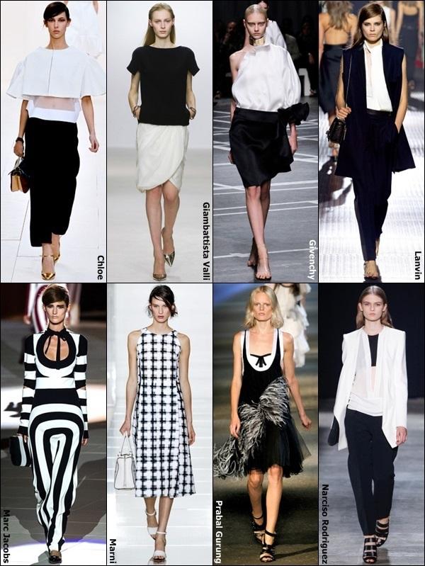 钟小姐换季穿黑白拼色哦！