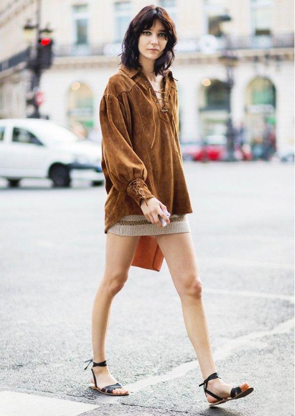 V领算什么 绑带毛衣才时髦