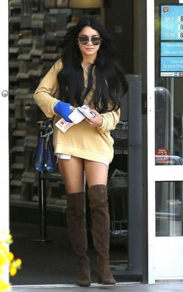 麂皮过膝靴 温柔地走进这个秋天