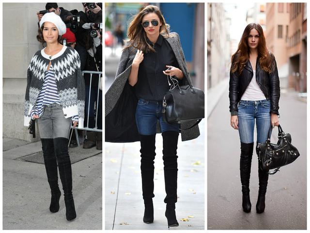 今天穿什么:过膝长靴显瘦不是一点点