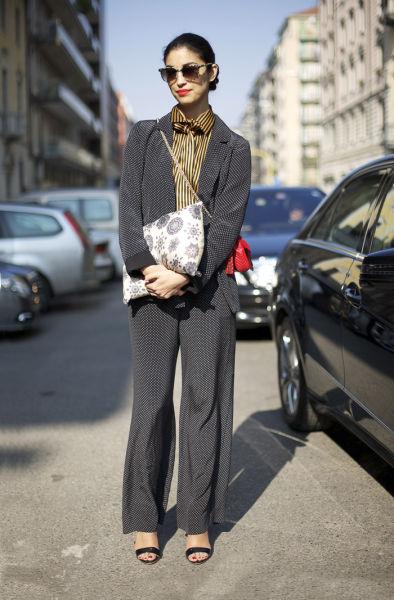 东京街头阔腿裤的N种秋冬搭配法