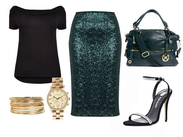 今天穿什么:轻熟女亮片裙怎么搭配?