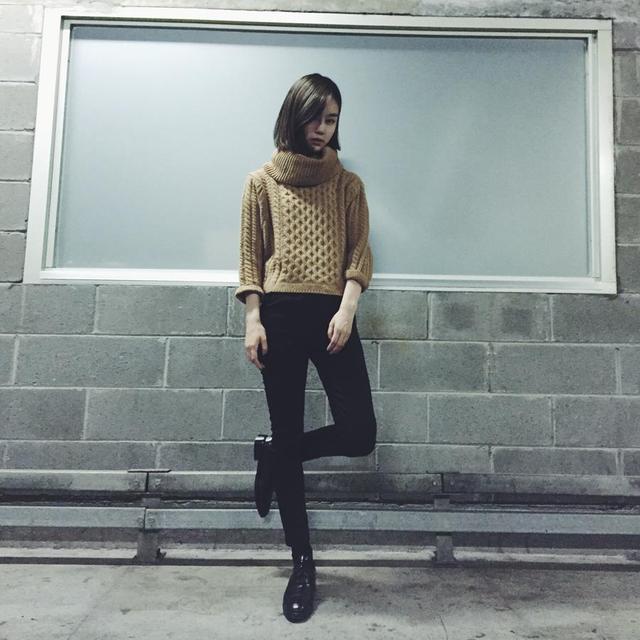 入冬穿搭高领毛衣