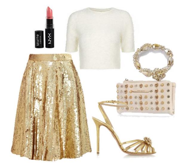 今天穿什么:轻熟女亮片裙怎么搭配?