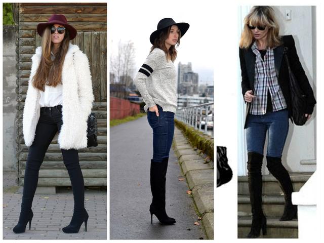 今天穿什么:过膝长靴显瘦不是一点点