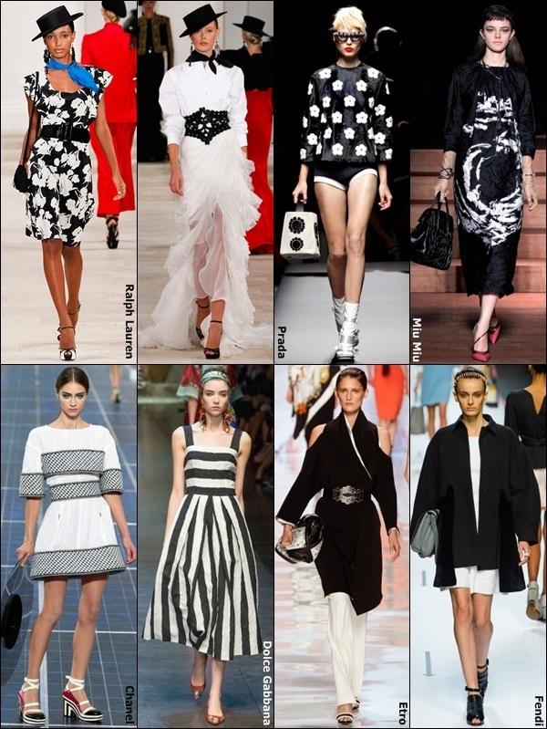 钟小姐换季穿黑白拼色哦！