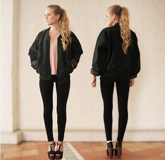 会穿飞行员夹克的女人真的帅呆了