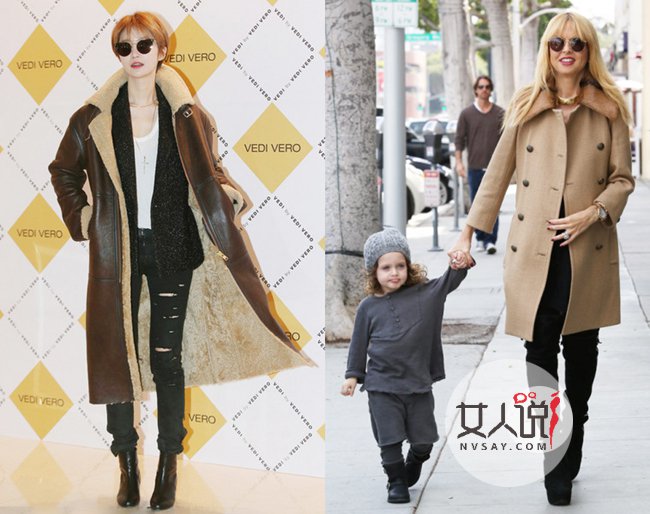 女星冬装大衣街拍图片 来学明星穿衣法则拒绝臃肿