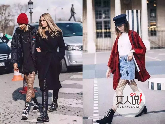 渔网袜怎么搭配 袜子还能这么穿酷毙了吧