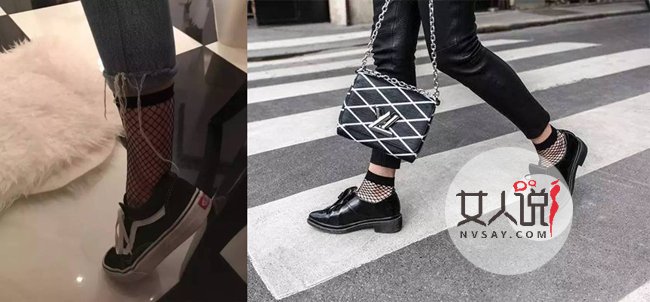 渔网袜怎么搭配 袜子还能这么穿酷毙了吧