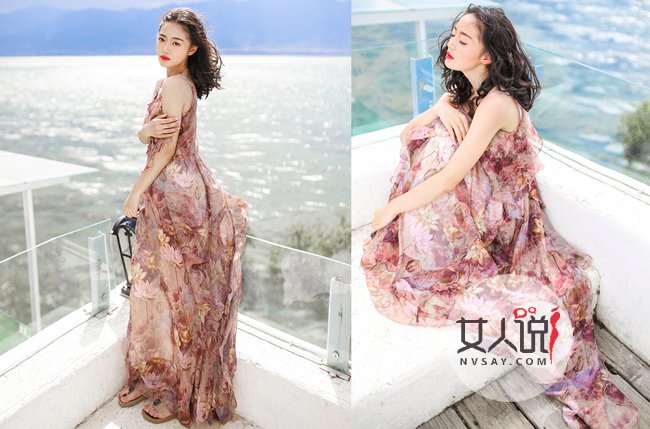 2017新款雪纺连衣裙图片 飞升仙女范让你吸睛无数