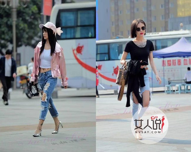 2017重庆美女街拍 辣妹子也能穿出时尚大牌范