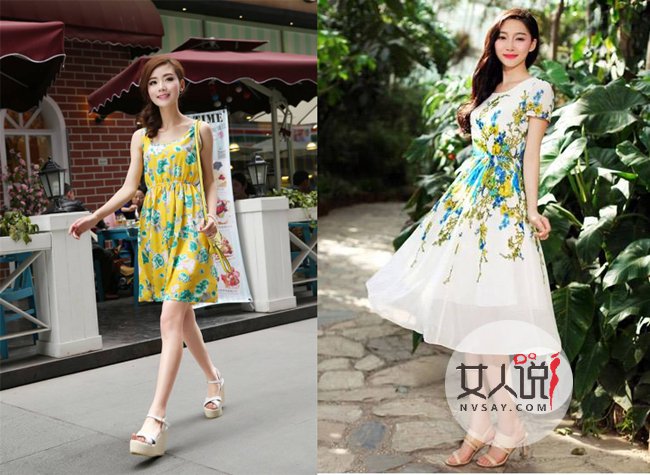 坡跟凉鞋配什么裙子 夏天这样穿让你赚足后头率