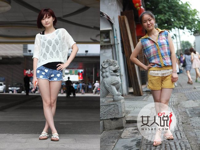 2017湖南长沙夏天街拍美女图片 满街长腿美妞笑容甜