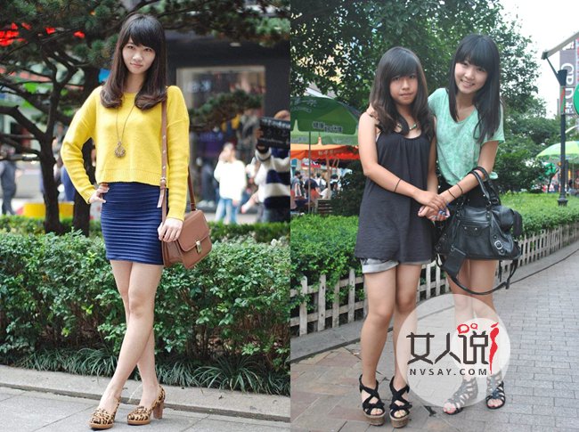2017湖南长沙夏天街拍美女图片 满街长腿美妞笑容甜