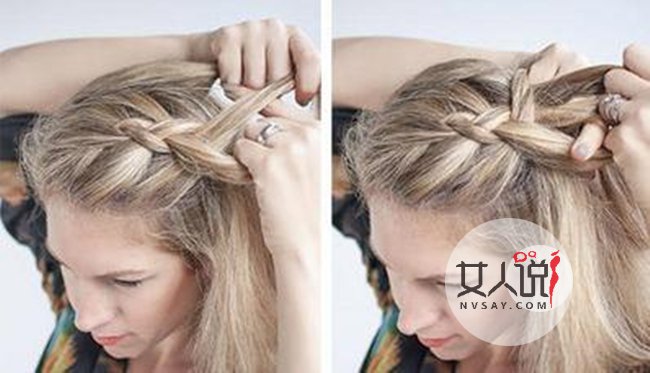 韩式单侧麻花辫的编法图解 村姑和女神的区别让你美逆天