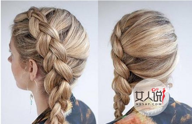 韩式单侧麻花辫的编法图解 村姑和女神的区别让你美逆天