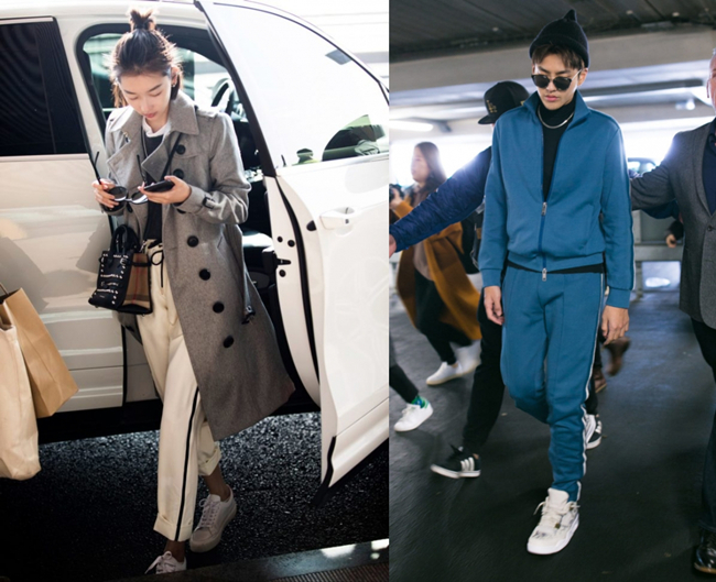 明星街拍2017最新 生擒一组吴亦凡周冬雨机场街拍大片