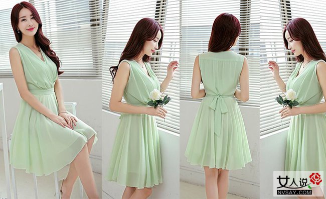 2016雪纺连衣裙最新款 简单大方让你瞬间变身摩登女孩