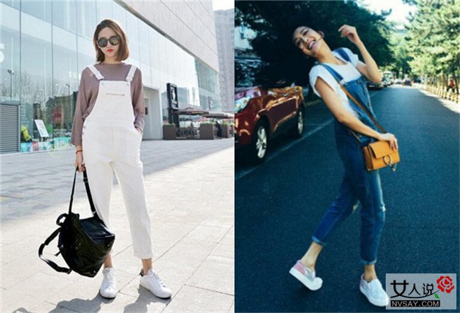 背带裤街拍 学习达人们的穿衣风格让你的回头率爆表