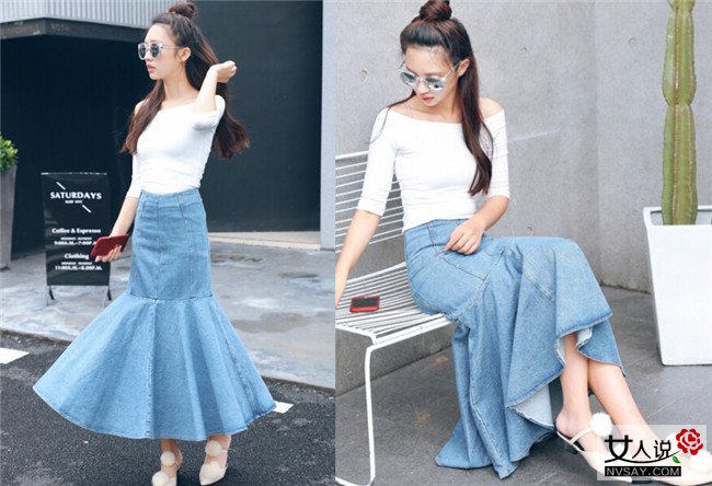 牛仔半身裙 夏日必备的百搭时尚牛仔裙