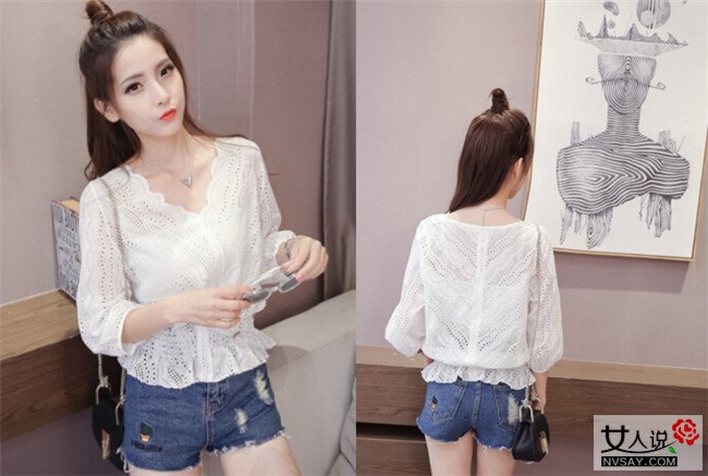 女款白色上衣 穿上白色上衣能让您在大街上成为群众焦点