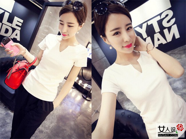 女款白色上衣 穿上白色上衣能让您在大街上成为群众焦点
